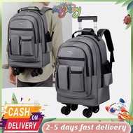 Trolley Backpack 4 Wheels Detachable Travel Backpack Laptop Bag Waterproof Rolling Backpack
