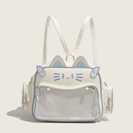 Cute 2D cat bag, backpack, crossbody bag, transparent shoulder handbag