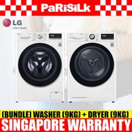 (Bundle) LG FV1409S3W Front Load Washing Machine (9kg)(4 Ticks) + TD-H90VWD Dryer (9KG)(5 Tick)