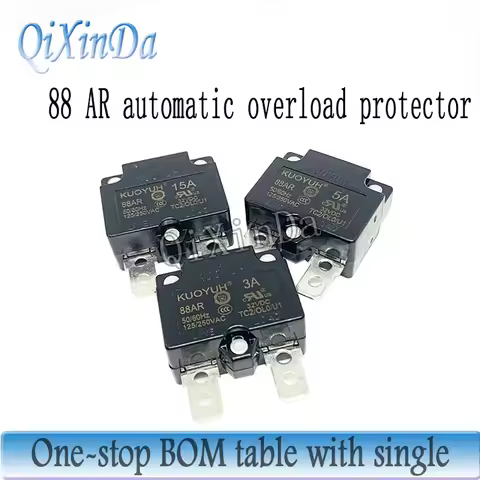 1PCS New 88AR 3A 4A 5A 6A7A 8A 10A 15A 20A 24A 25A Automatic Reset Circuit Breaker Overload Switch O
