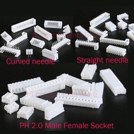 20Pcs PH 2.0  Terminal Plastic Housing Male Female Pin Header Connector Ph 2.0 2mm Plug Socket Shell
