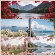 Chrysanthemum sea landscape mouse Pad 60x30cm 70x30cm 80x30cm 90x40cm, beautiful office computer mou