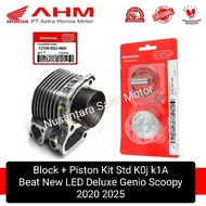 12100-k0j-n00 131a1-k0j-p00 Block Block + Piston Piston kit std complete beat new LED Deluxe Scoopy 