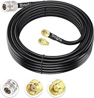 Bingfu Lora Antenna Cable Ultra Low Loss 10ft ALSR240 RF Cables - N Female to RP-SMA Male - with SMA Male Adapter Compatible with Helium HNT Bobcat Miner SyncroBit Gateway Sensecap Hotspot Antennas