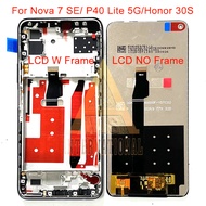 6.5 Original For Huawei P40 lite 5G CDY-NX9A LCD nova 7 SE CDY-AN00 Display Screen Frame+Touch Panel
