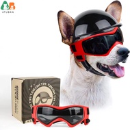 Hamaileon Dog Sunglasses Pet Helmet Set with Dog Goggles,Dust Wind UV Protection Dog Glasses Dog Hel