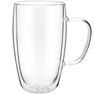 Gmark - 雙層隔熱 15 oz Coffee Mug 咖啡玻璃杯 (一套2個) 冷熱飲料 (可入微波爐/焗爐 180° C) [GM2030]