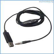 WU Flexible 3 5mm Gaming Cable for G633 G933 G935 G635 Headset with Volumes Control