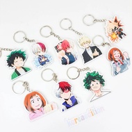 GANTUNGAN Keychain Keyring Keychain Acrylic Anime Bokuno Hero My Hero Academia Anime Midoriya Todoroki Bakugo