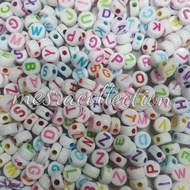 AB06C ALPHABET BEADS manik huruf ABC abjad comel cute utk aktiviti craft project seni visual decorat