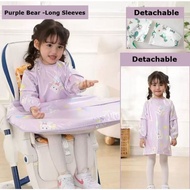 **Malaysia Seller** Coverall Bib High Chair Cover-all Bib Baby Eating Bib Weaning Bib Baby Waterpro