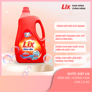 Nước giặt Lix đậm đặc hương hoa chai 3.3kg làm sạch cực nhanh vết bẩn NG002 tăng gấp đôi sức mạnh gi