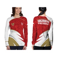 Women's tops t-shirts, August 17th Republic of Indonesia's 79th Anniversary 2024, Latest 3D Fullprin