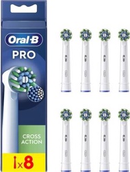 Oral-B - EB50 Pro (8支裝)白色電動牙刷替換CrossAction多動向交叉刷頭 (德國版)- (平行進口)