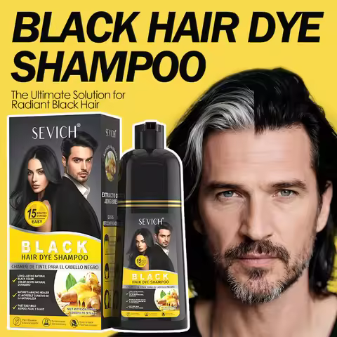 Hair Dye Shampoo Black Hair Coloring Shampoo Natural Herbal Ginseng Hair Repair Shampoo Instant Cove