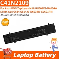 High Capacity 15.52V 90Wh 5800mAh Laptop Battery C41N2109 For Asus STRIX G18 G634 G814JV-N6034W ROG 
