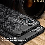 Lereach Light Classic TPU Case for Xiaomi Redmi Note 11 4G (Global ) 11s 11 Pro (Global ) 5G Anti-Fingerprints Silicone Litchi Pattern Leather Back Cover Phone Case