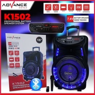 Advance Speaker Meeting  K 1502 Bluetooth Aqualizer 15Inch Suara Mantap