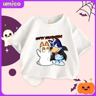 Happy Halloween Bluey T-Shirt Trick or Treat Tee Shirt Kids Adults Halloween Cosplay Costume