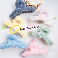 [SG Stock] 12cm Plain Furry Claw Wool Felt Claw Hair Clip