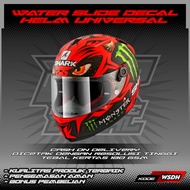 WATER SLIDE DECAL HELMET UNIVERSAL SHARK RACE MOTIF PRO LORENZO DIABLO | WATER SLIDE DECAL