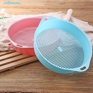 ROFOMON Soil Sieve Sifter, Plastic Round Garden Mesh Pan, Potting Classifier Manual Multi-use Sifting Strainer Compost