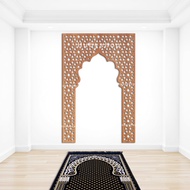 KAYU Wall decoration Calligraphy Mihrab Prayer Room Material Wood Plywood Laser Cutting