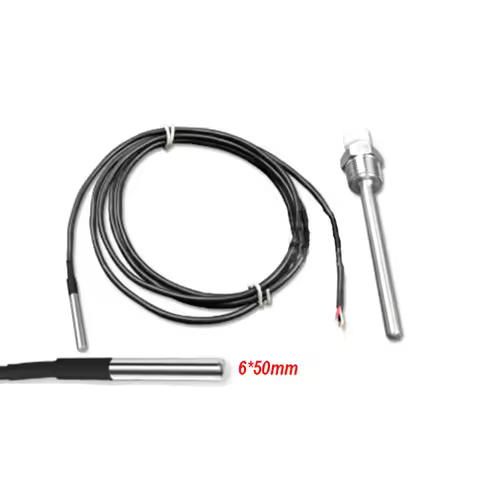 1PC PT100/PT1000 Temperature Sensor Replaceable Probe DIA=7mm SUS304 Blind Tube BSP G1/2" Thread Joi