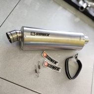Racing Exhaust Silencer Trioval Tube 4inch Long Original Sonix Inlet 50