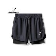 GYMSHARK Fitness Shorts Men Summer Running Sports Double-Layer Stretch Quick-Drying Shorts