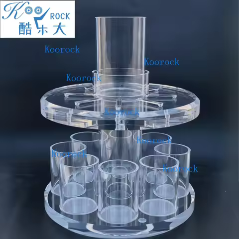 Acrylic Kiddush Wine Fountain & Decanter Set - Kosher Ceremonial Pourer for Jewish Holidays & Shabba