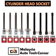 1/2" CYLINDER HEAD SOCKET M8E, M10E, RM10, E12, H8, M12, M14 MYVI CYLINDER HEAD SOCKET, TOYOTA, JAPA