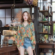 KEMEJA SHIRT 5768 THREE M TM CHEETAH LAPEL SHIRT IMPORTER Imported FASHION Import