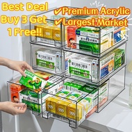 <Buy 3 Get 1 Free> Premium Acrylic Medicine box family drawer type large capacity multi-layer ergenc