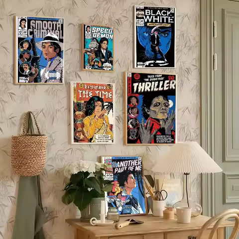 1PC Popular Singer M-Michael Dancer J- Jackson Classics Poster Self-adhesive Art Waterproof Paper St