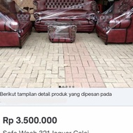 Ready Sofa Wosh 321 Jaguar Celsi bekas kondisi bagus 90%