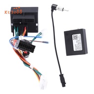 Car Radio Cable Black Radio Power Cable ABS Radio Power Cable with CANBus Box for Opel Astra H Zafira B Power Wiring Harness for Android Headunit Installation Adapter