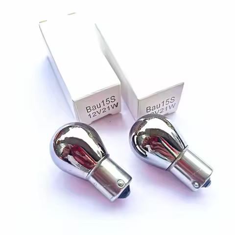 2pcs PY21W Silver Chrome 2pcs Amber 581 Halogen Turn Signal Bulb 12V21W Signal Light 12V21W Indicato
