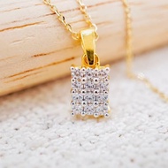 จี้เพชรแท้ 💎 ทองคำแท้9K (ทอง37.5%) เพชรแท้น้ำ100 เบลเยี่ยมคัต [9KPP725]