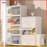 Salvo Foldable Drawer Storage Cabinet Wardrobe Almari Baju Home Kitchen Cabinet Almari Dapur Bertutup Almari Plastik 收納櫃