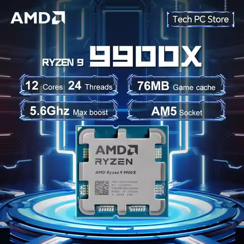 AMD Ryzen 9 9900X 4.4GHz 12-Core 24-Thread 4NM L3=64M Processor 120W Socket AM5 R9 9900X DDR5 NEW bu