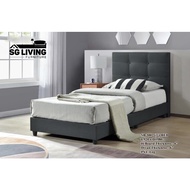 [🚚FREE Delivery] Linen Fabric Divan Base Bedframe with Headframe - Single Super Single Single Pull Out Queen Bed Frame