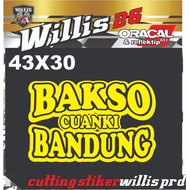 Cutting stickers for product names (bakso cuanki bandung)