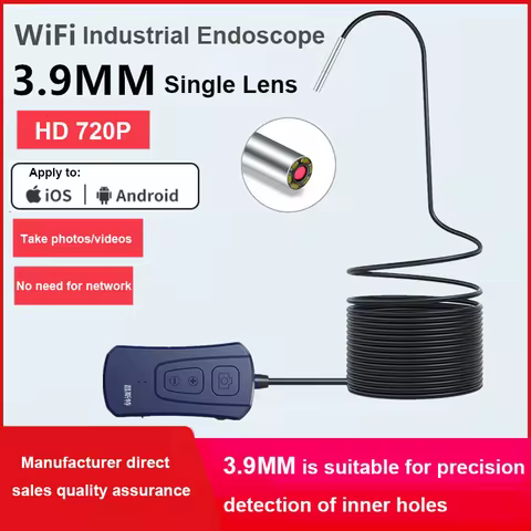 3.9mm single lens Wi Fi industrial endoscope HD fine camera visual automotive engine carbon depositi