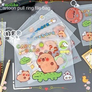 MOLIHA Capybara File Bag, Cute Cartoon PVC Test Paper Storage Pouch,  Portable Light Large Opening Z