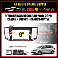 Volkswagen VW Sharan 2010 - 2018 Android player 9" inch Casing + Socket With Canbus - M11157
