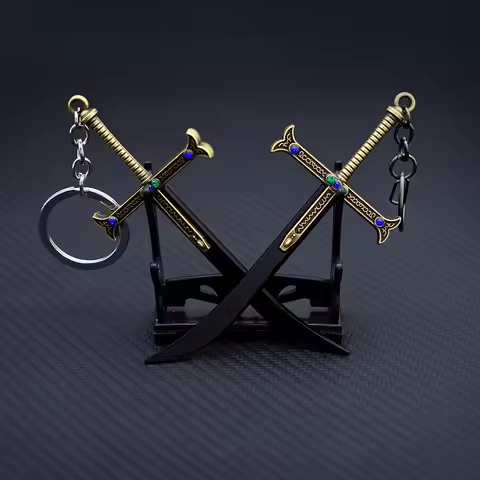 Hawk Eyes Dracule Mihawk Keychain Black Sword Key Chain Yoru Keychains for Men Anime Accessories Car