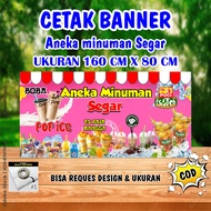 Spanduk Banner Aneka Minuman Segar Ukuran 160 cm x 80 cm