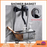 【SG Stock】Shampoo Holder-Bathroom Faucet Shelf Aluminium Hanger Shelves Shower Storage Rack Bath Basket Hooks Shampoo Holder-Shower Rack/Shower Basket