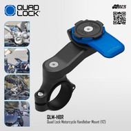 Quad lock motorcycle handlebar mouth
